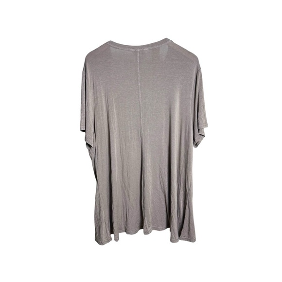 CJ Banks Women’s 2X Brown Beaded Embellished V-Neck Short Sleeve Stretch Top - Picture 6 of 10